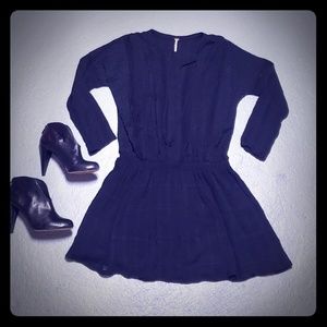 Free People Black Dress with Lace Detail